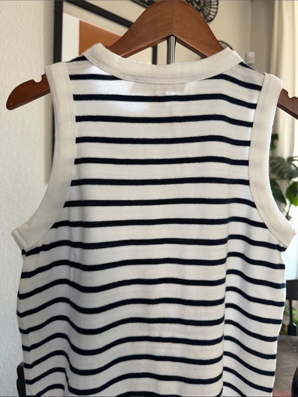 NWT Loft White Blue Striped Tank Top Cotton XS Nautical Sleeveless Classic - Picture 6 of 9